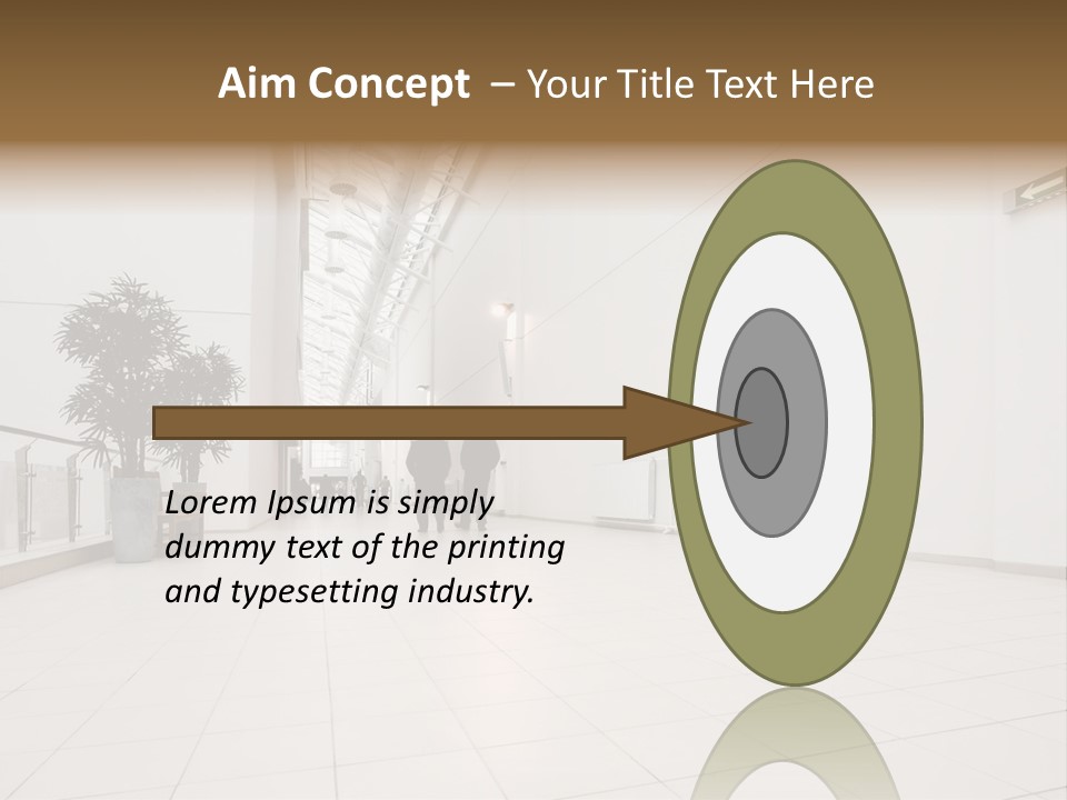 A Couple Of People Walking Down A Hallway PowerPoint Template