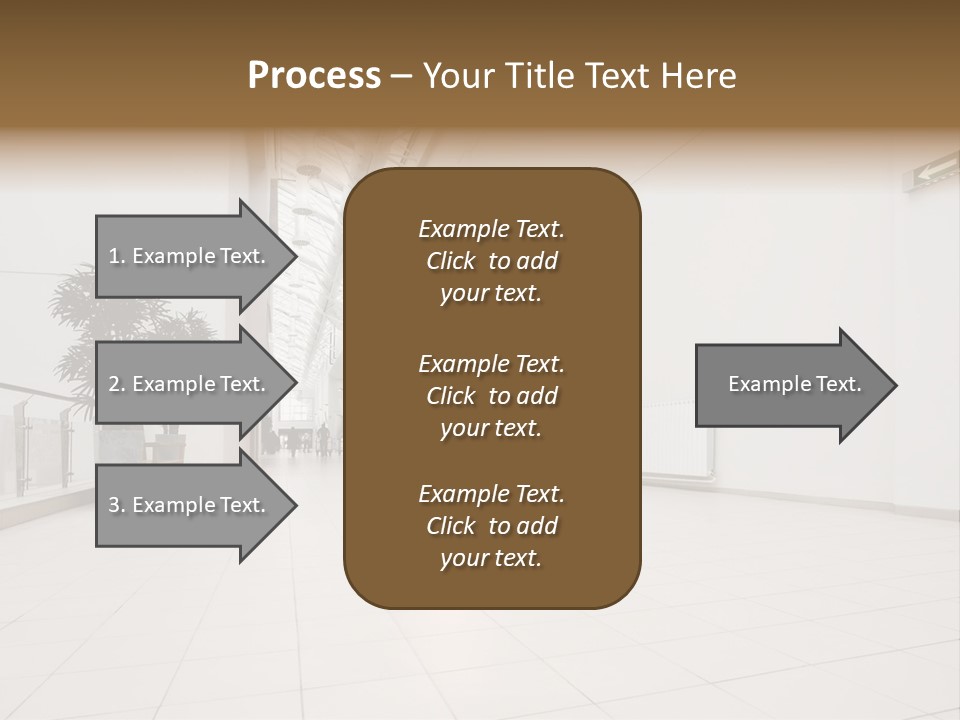 A Couple Of People Walking Down A Hallway PowerPoint Template