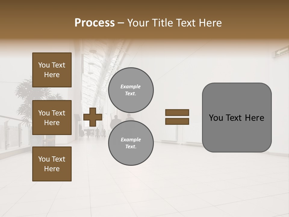 A Couple Of People Walking Down A Hallway PowerPoint Template
