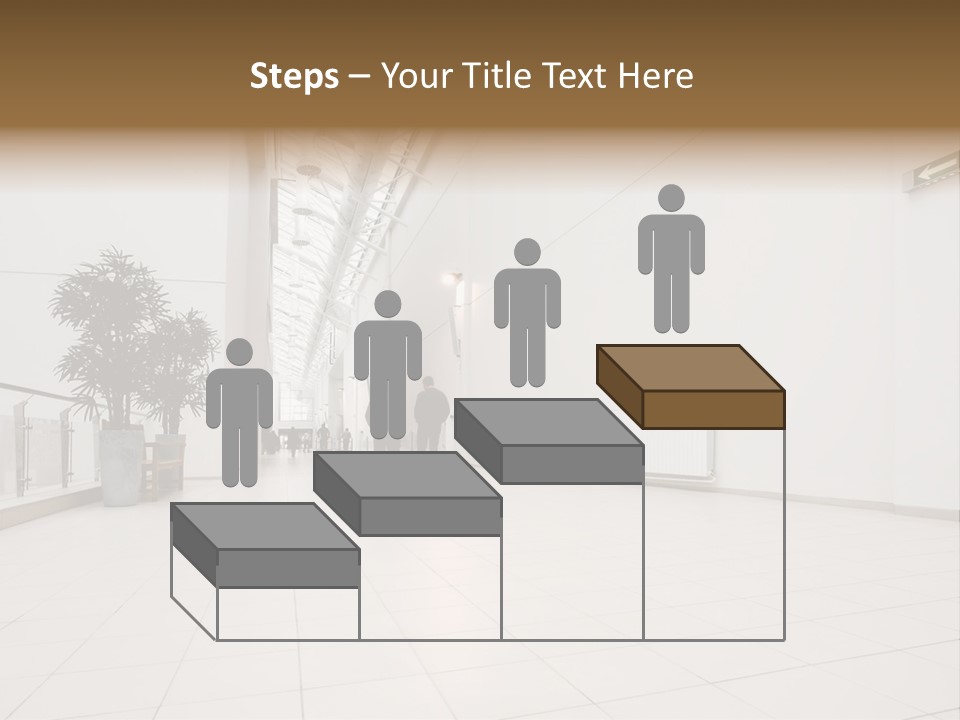 A Couple Of People Walking Down A Hallway PowerPoint Template