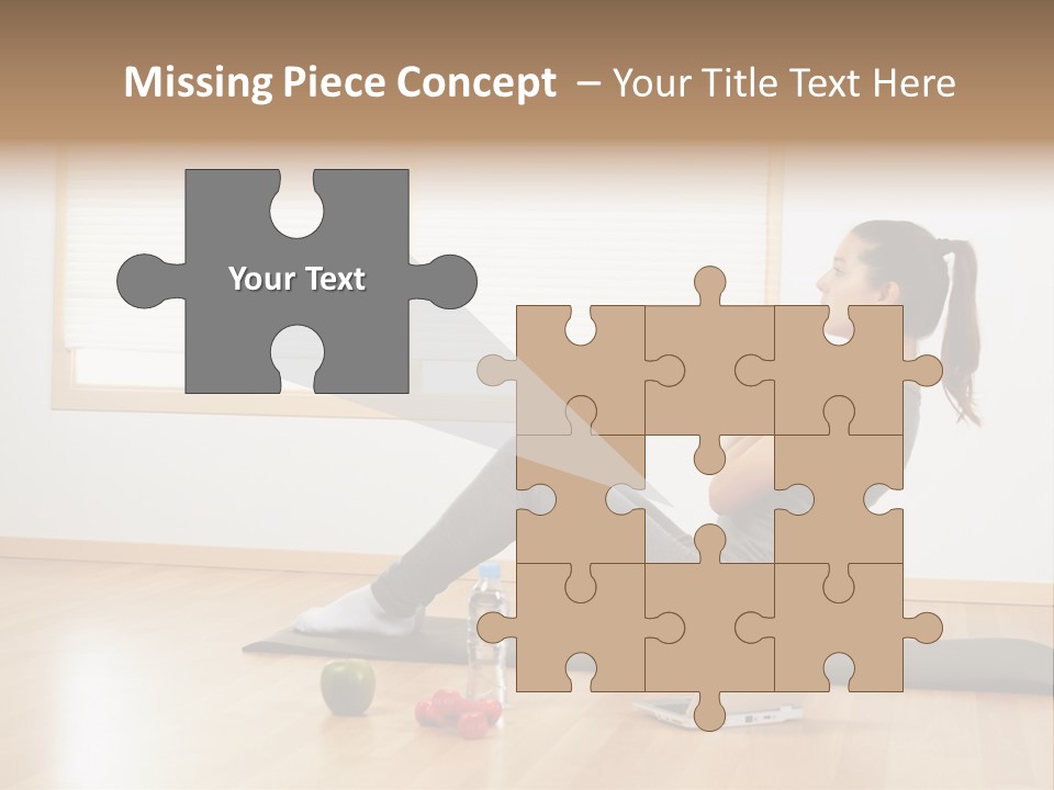 A Woman Sitting On The Floor Using A Laptop Computer PowerPoint Template