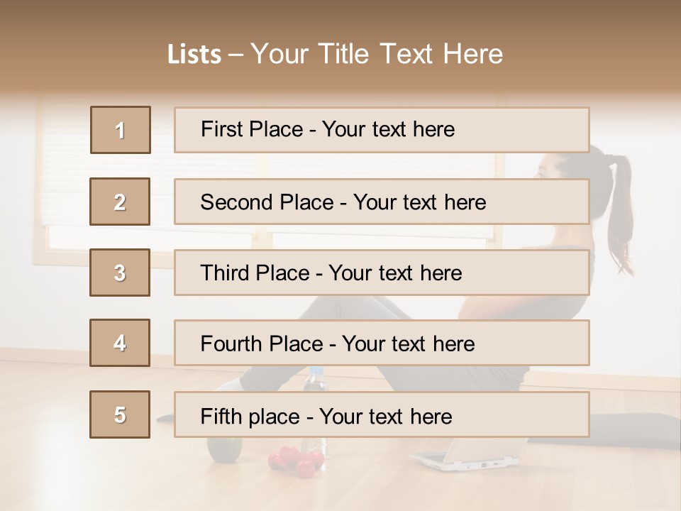 A Woman Sitting On The Floor Using A Laptop Computer PowerPoint Template