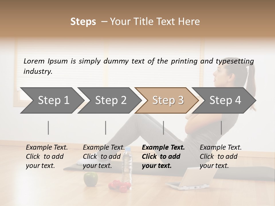 A Woman Sitting On The Floor Using A Laptop Computer PowerPoint Template