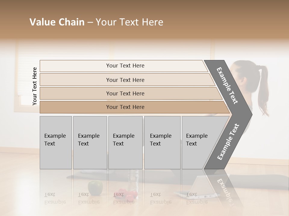 A Woman Sitting On The Floor Using A Laptop Computer PowerPoint Template