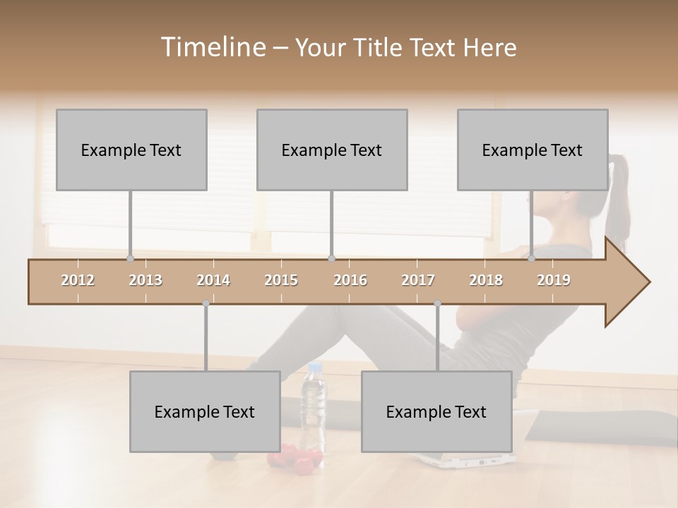 A Woman Sitting On The Floor Using A Laptop Computer PowerPoint Template
