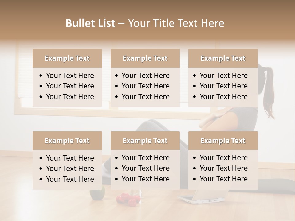 A Woman Sitting On The Floor Using A Laptop Computer PowerPoint Template