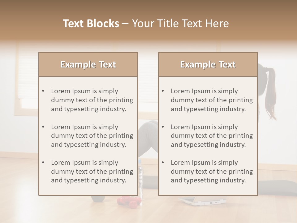 A Woman Sitting On The Floor Using A Laptop Computer PowerPoint Template