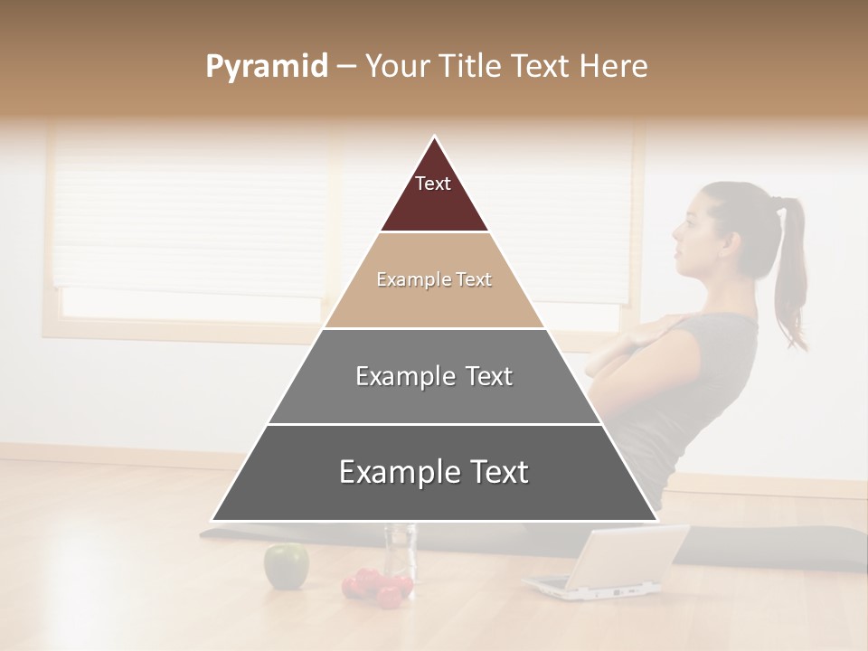 A Woman Sitting On The Floor Using A Laptop Computer PowerPoint Template