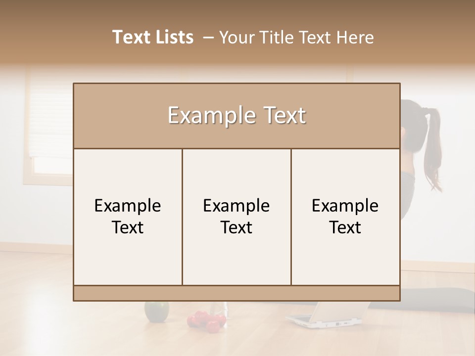 A Woman Sitting On The Floor Using A Laptop Computer PowerPoint Template