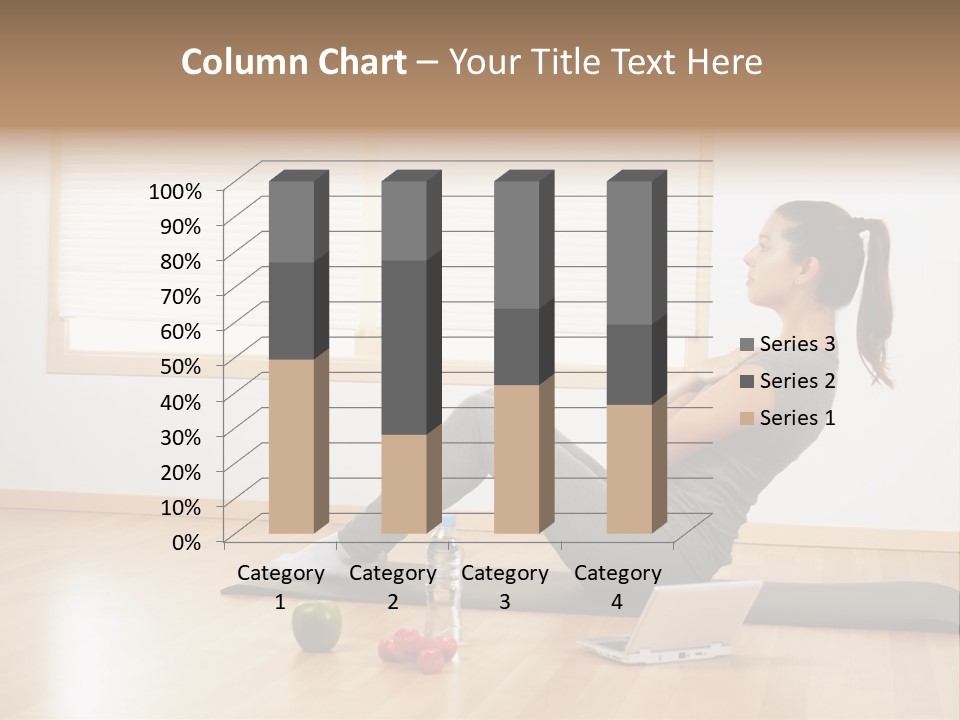 A Woman Sitting On The Floor Using A Laptop Computer PowerPoint Template
