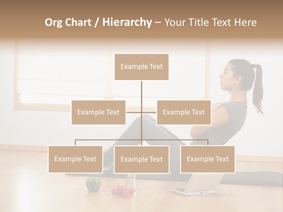 A Woman Sitting On The Floor Using A Laptop Computer PowerPoint Template