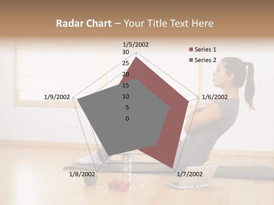 A Woman Sitting On The Floor Using A Laptop Computer PowerPoint Template