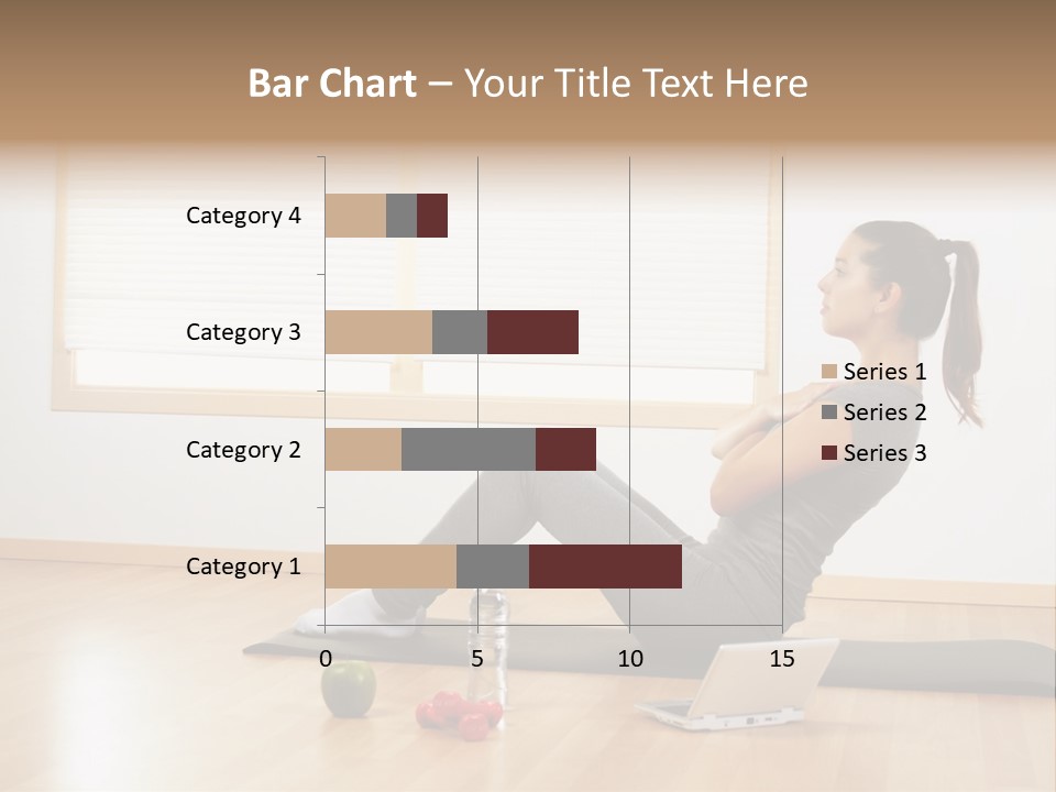 A Woman Sitting On The Floor Using A Laptop Computer PowerPoint Template