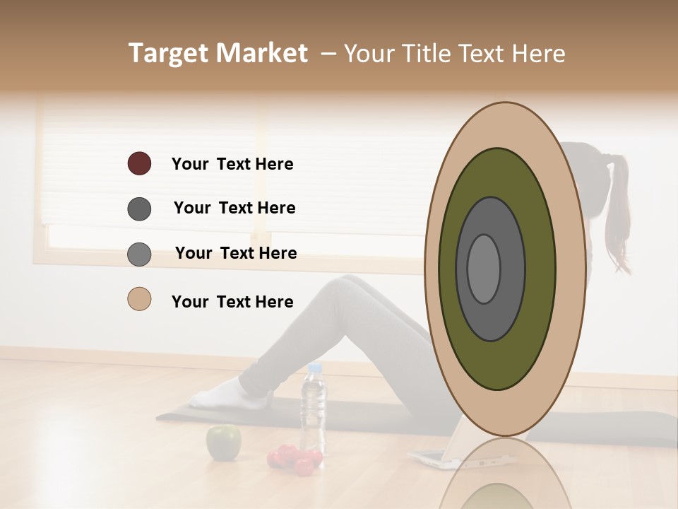 A Woman Sitting On The Floor Using A Laptop Computer PowerPoint Template