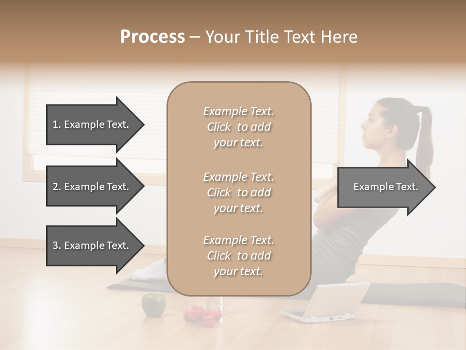 A Woman Sitting On The Floor Using A Laptop Computer PowerPoint Template