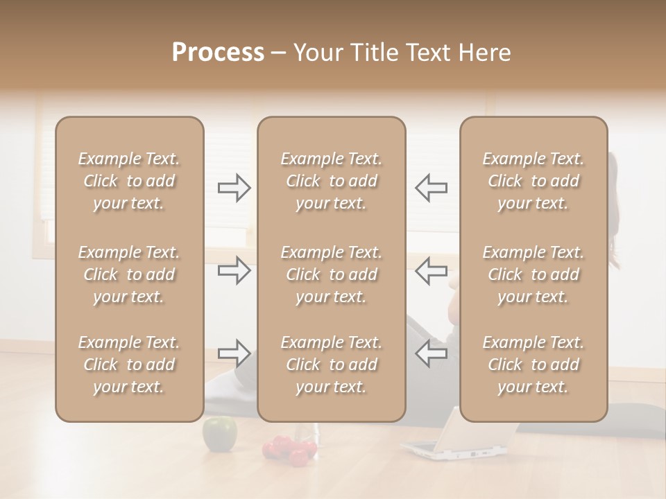 A Woman Sitting On The Floor Using A Laptop Computer PowerPoint Template