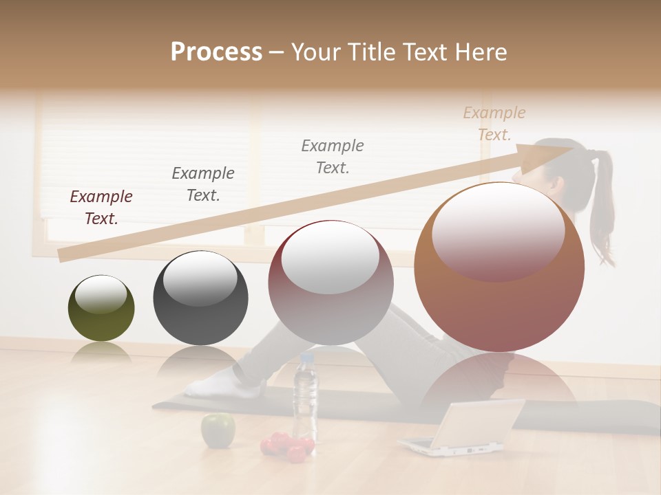 A Woman Sitting On The Floor Using A Laptop Computer PowerPoint Template