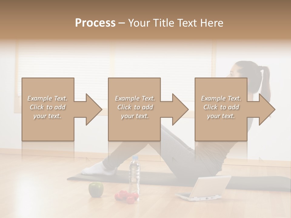 A Woman Sitting On The Floor Using A Laptop Computer PowerPoint Template