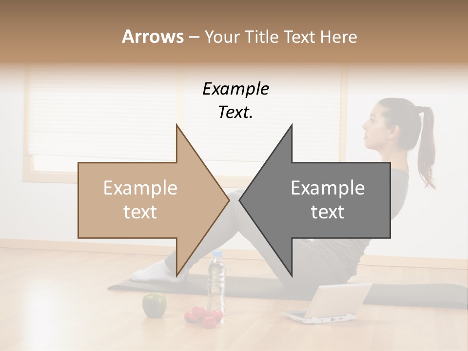 A Woman Sitting On The Floor Using A Laptop Computer PowerPoint Template