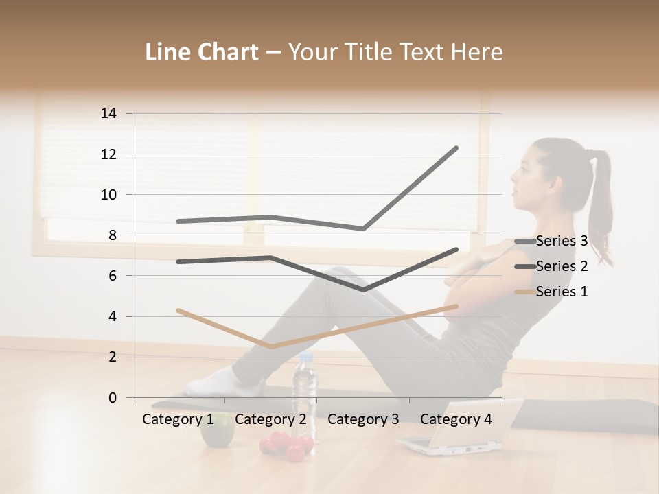 A Woman Sitting On The Floor Using A Laptop Computer PowerPoint Template