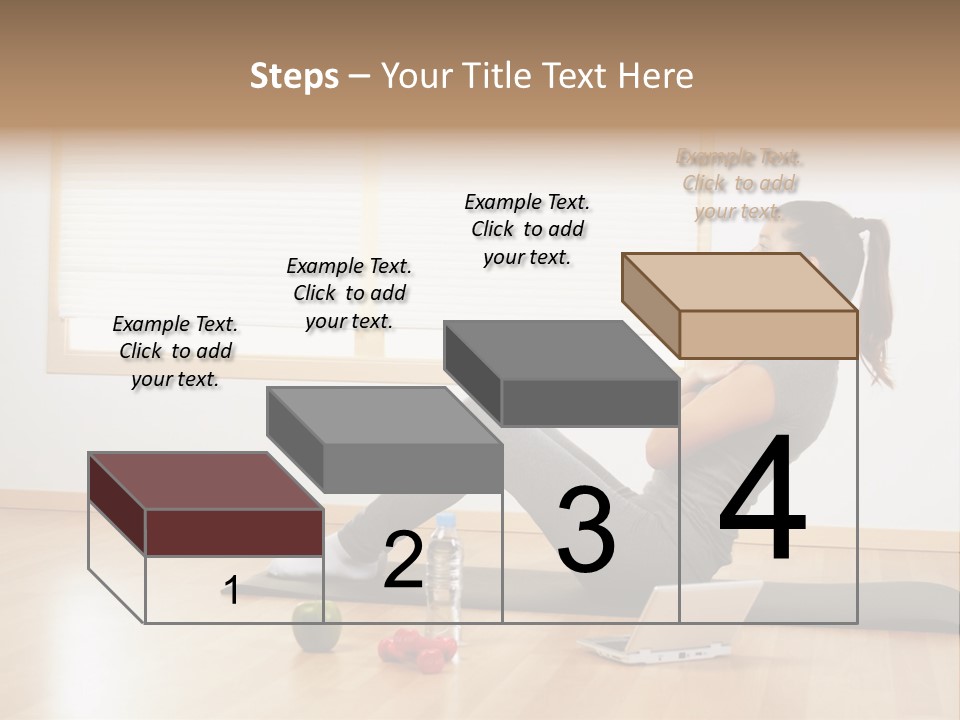 A Woman Sitting On The Floor Using A Laptop Computer PowerPoint Template