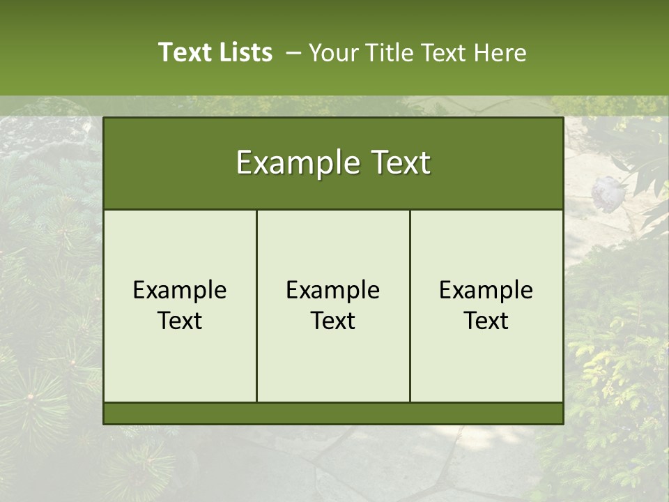 A Garden With Lots Of Plants And Rocks PowerPoint Template