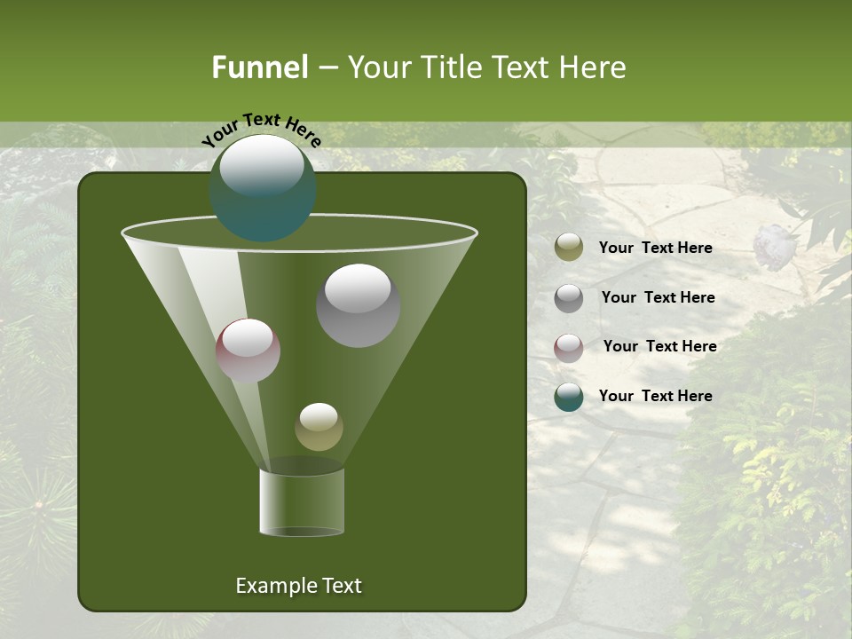 A Garden With Lots Of Plants And Rocks PowerPoint Template