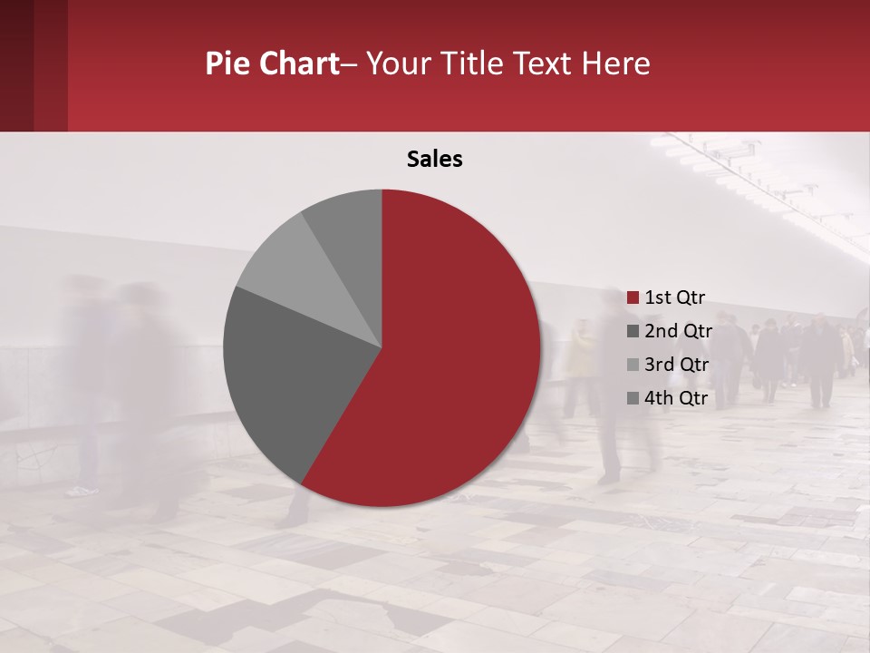 A Group Of People Walking Down A Long Hallway PowerPoint Template