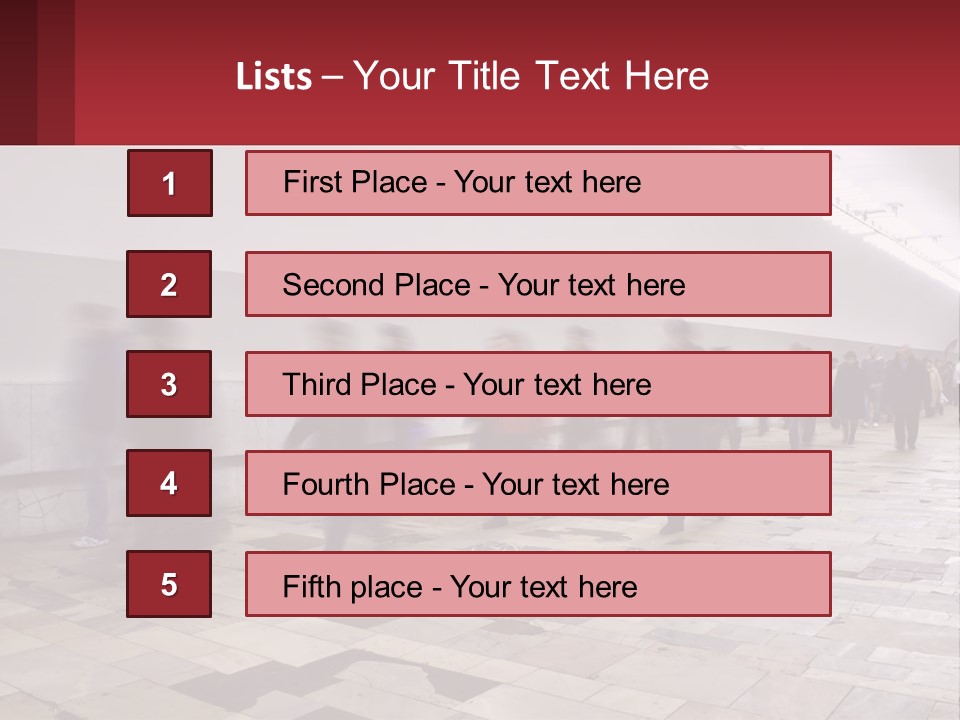A Group Of People Walking Down A Long Hallway PowerPoint Template