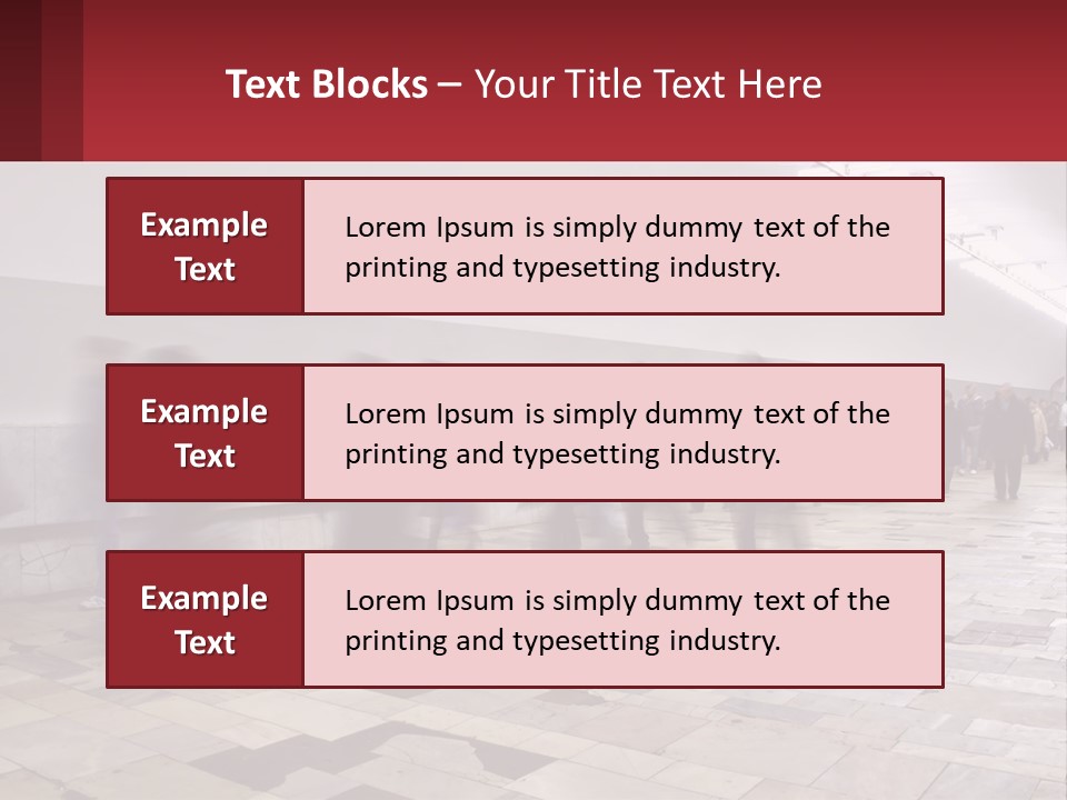 A Group Of People Walking Down A Long Hallway PowerPoint Template