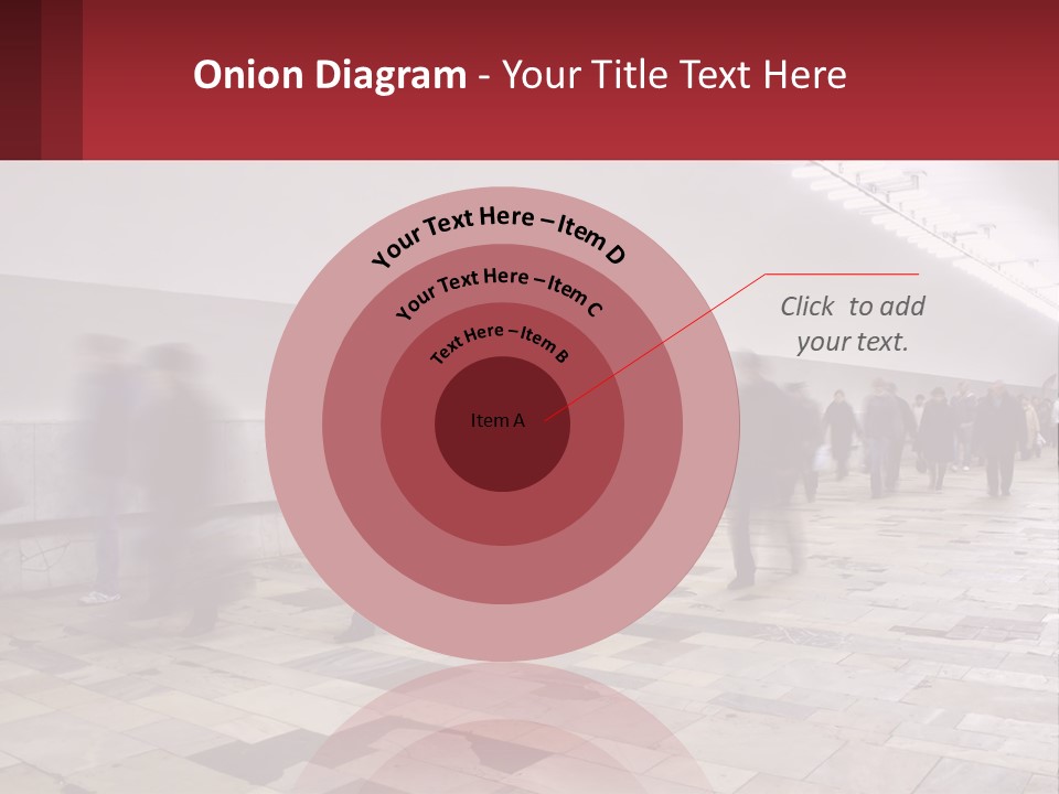 A Group Of People Walking Down A Long Hallway PowerPoint Template