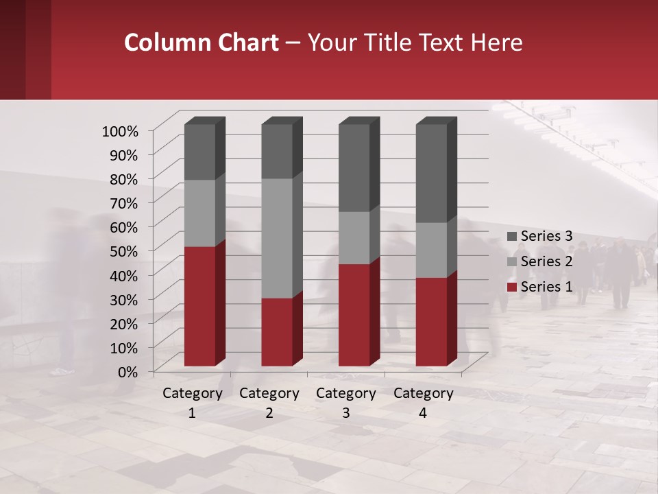 A Group Of People Walking Down A Long Hallway PowerPoint Template