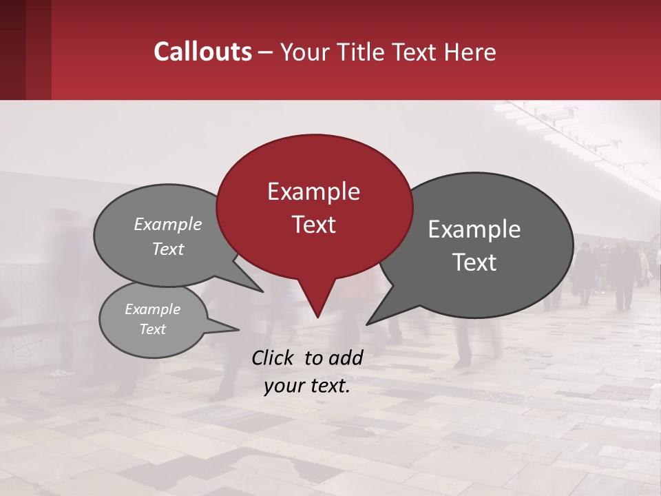 A Group Of People Walking Down A Long Hallway PowerPoint Template