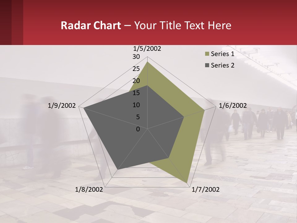 A Group Of People Walking Down A Long Hallway PowerPoint Template