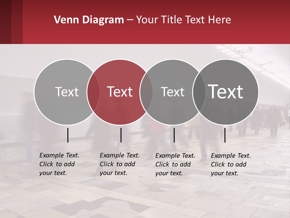 A Group Of People Walking Down A Long Hallway PowerPoint Template