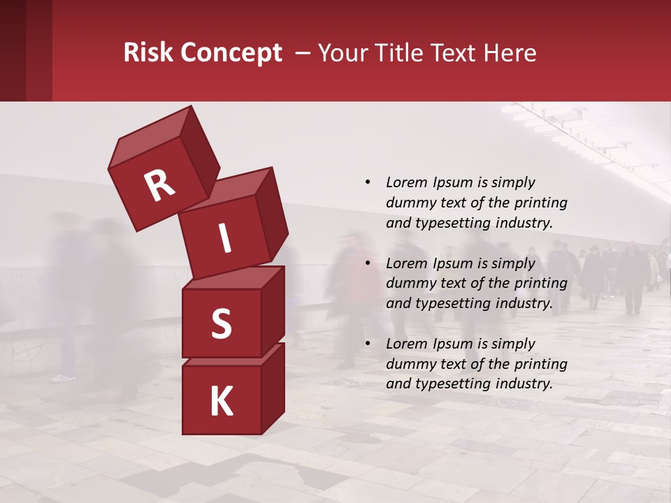 A Group Of People Walking Down A Long Hallway PowerPoint Template