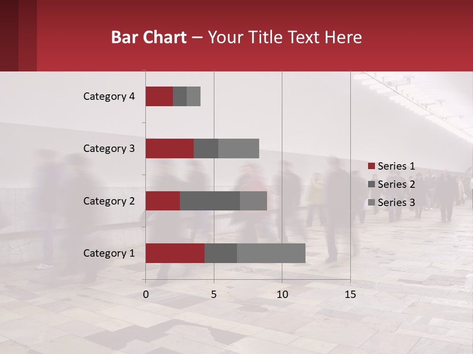 A Group Of People Walking Down A Long Hallway PowerPoint Template