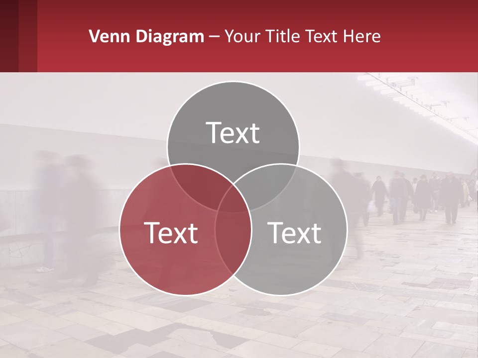 A Group Of People Walking Down A Long Hallway PowerPoint Template