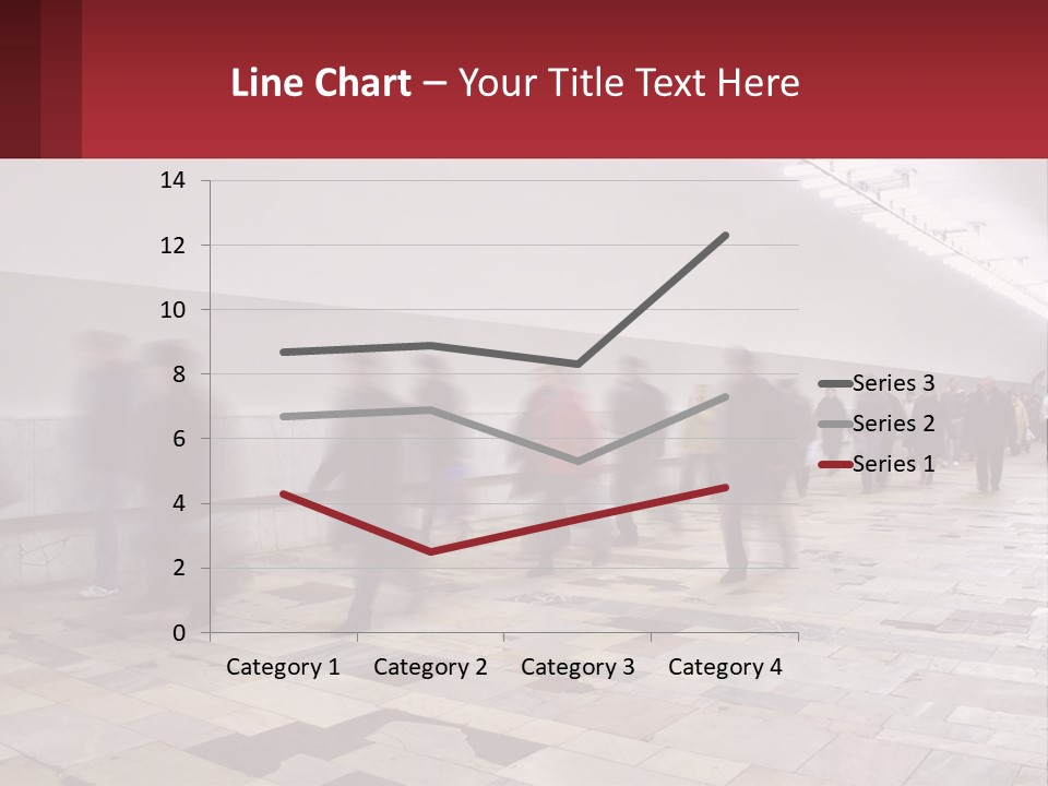 A Group Of People Walking Down A Long Hallway PowerPoint Template