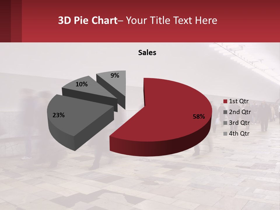 A Group Of People Walking Down A Long Hallway PowerPoint Template