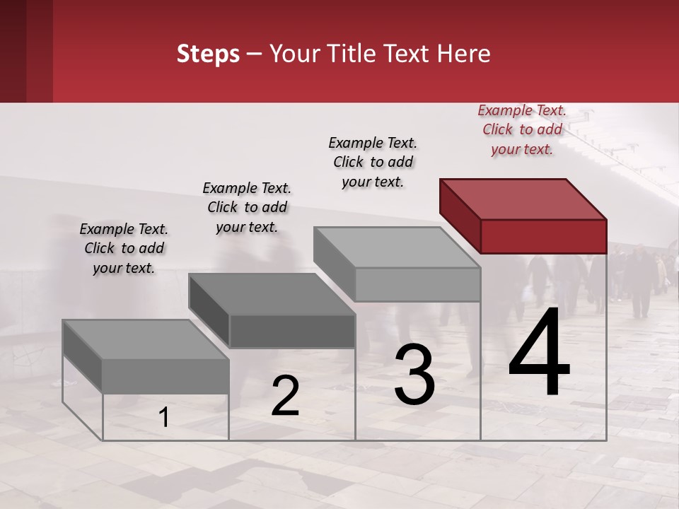 A Group Of People Walking Down A Long Hallway PowerPoint Template
