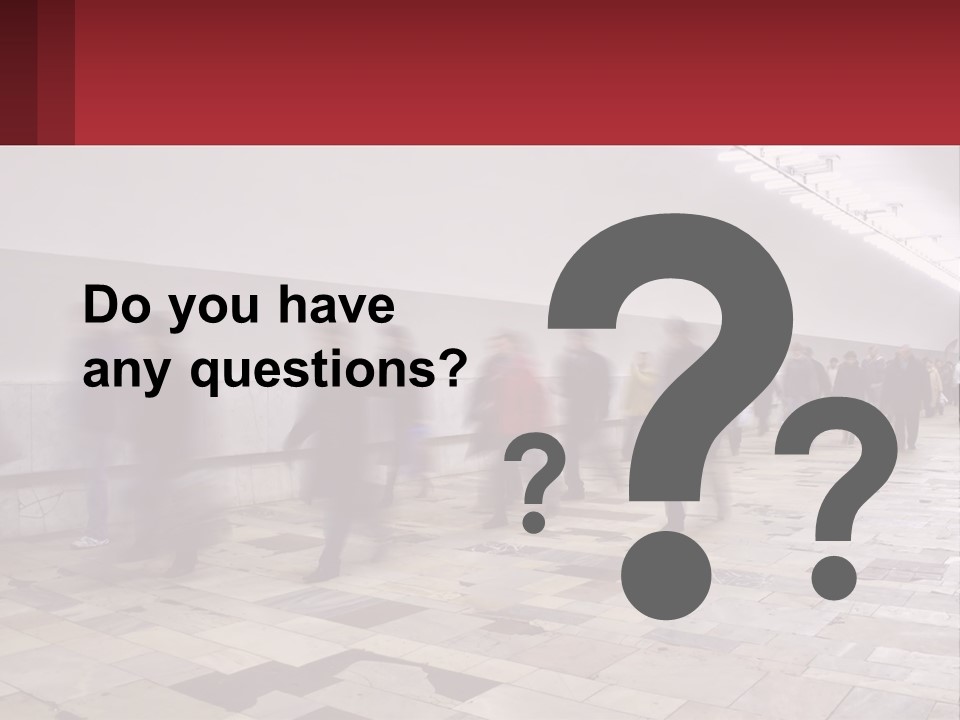 A Group Of People Walking Down A Long Hallway PowerPoint Template