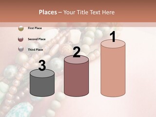 A Woman Wearing A Green And White Beaded Necklace PowerPoint Template