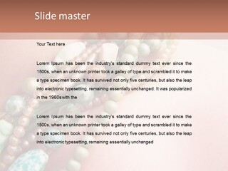 A Woman Wearing A Green And White Beaded Necklace PowerPoint Template