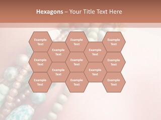 A Woman Wearing A Green And White Beaded Necklace PowerPoint Template