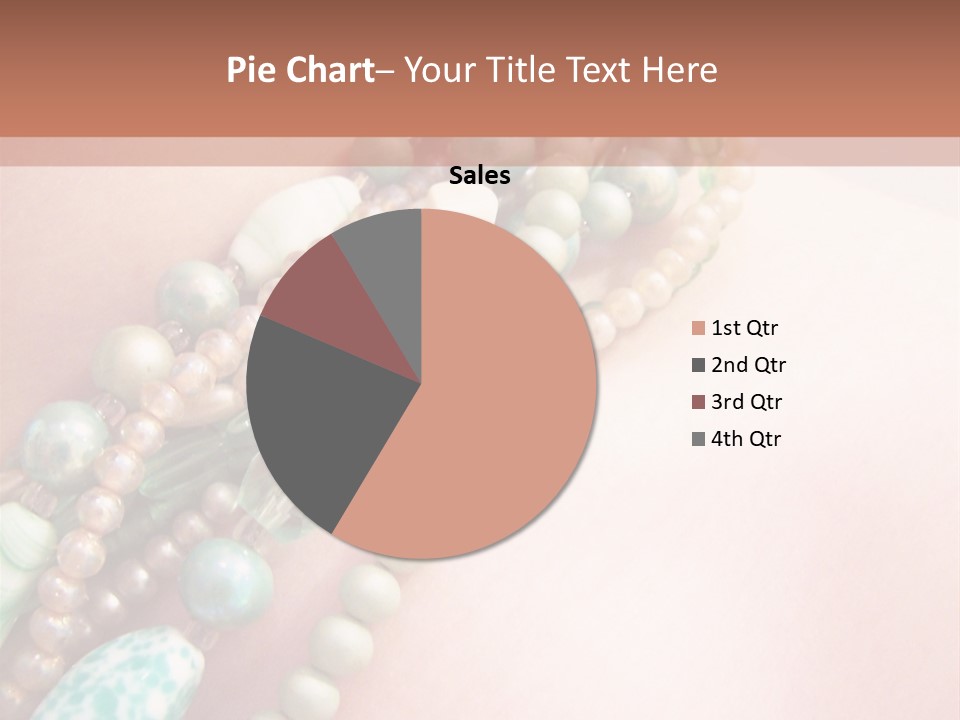 A Woman Wearing A Green And White Beaded Necklace PowerPoint Template