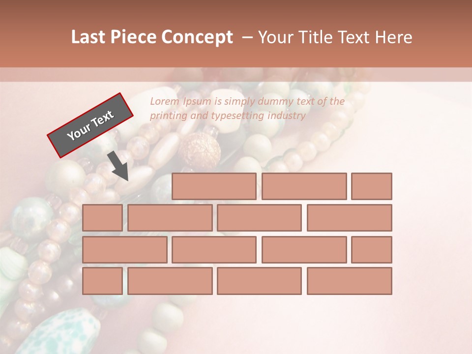 A Woman Wearing A Green And White Beaded Necklace PowerPoint Template