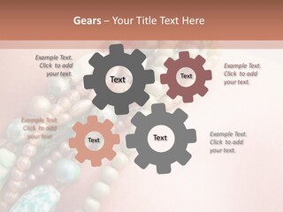 A Woman Wearing A Green And White Beaded Necklace PowerPoint Template