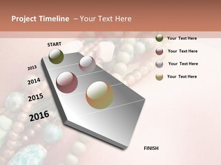 A Woman Wearing A Green And White Beaded Necklace PowerPoint Template