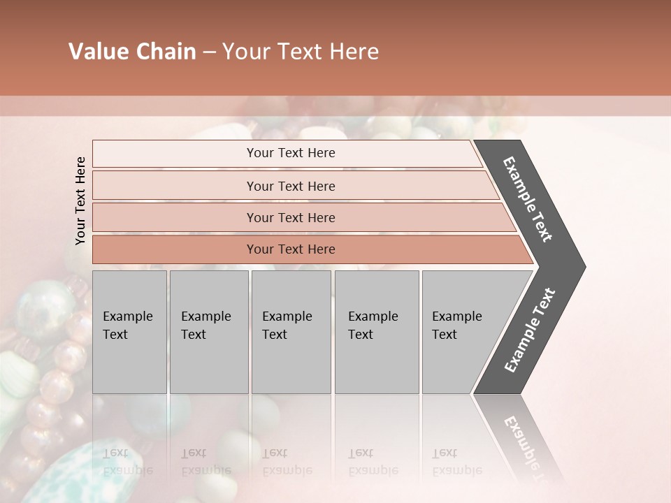 A Woman Wearing A Green And White Beaded Necklace PowerPoint Template